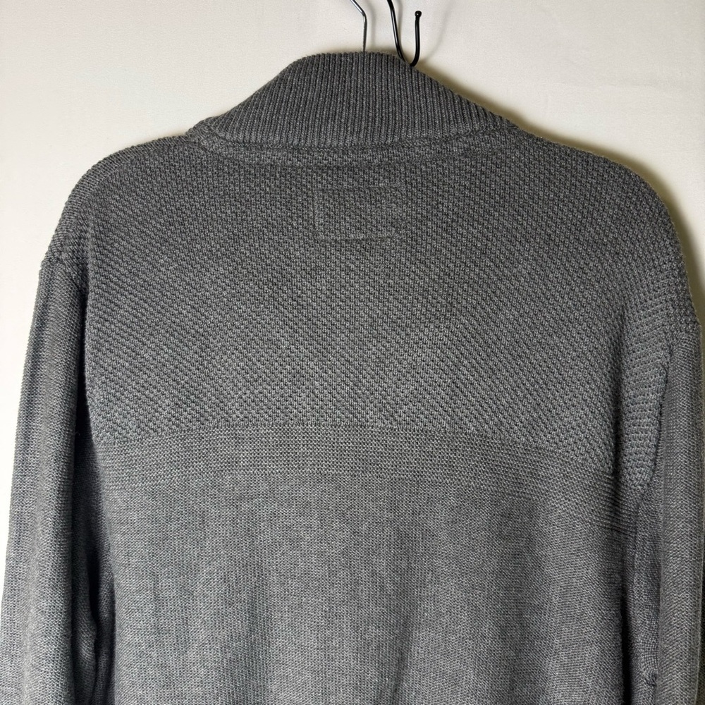 🛍️Flag & Anthem‎ Original Gray Half-Zip Men's Sweater Cotton sz XXL Knitwear - Picture 12 of 14